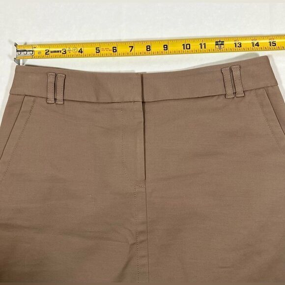 LOFT Ann Taylor Light Brown boot mini skirt with pockets and slit in back Aline - Picture 4 of 8